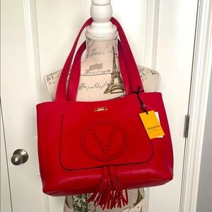 Valentino Red Tote Bag